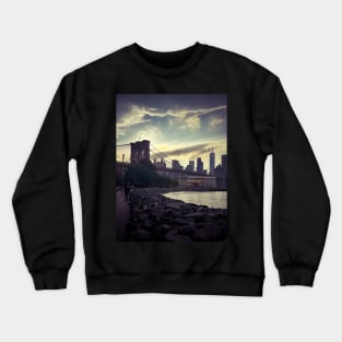 Brooklyn Bridge Manhattan Skyline Dumbo Brooklyn NYC Crewneck Sweatshirt